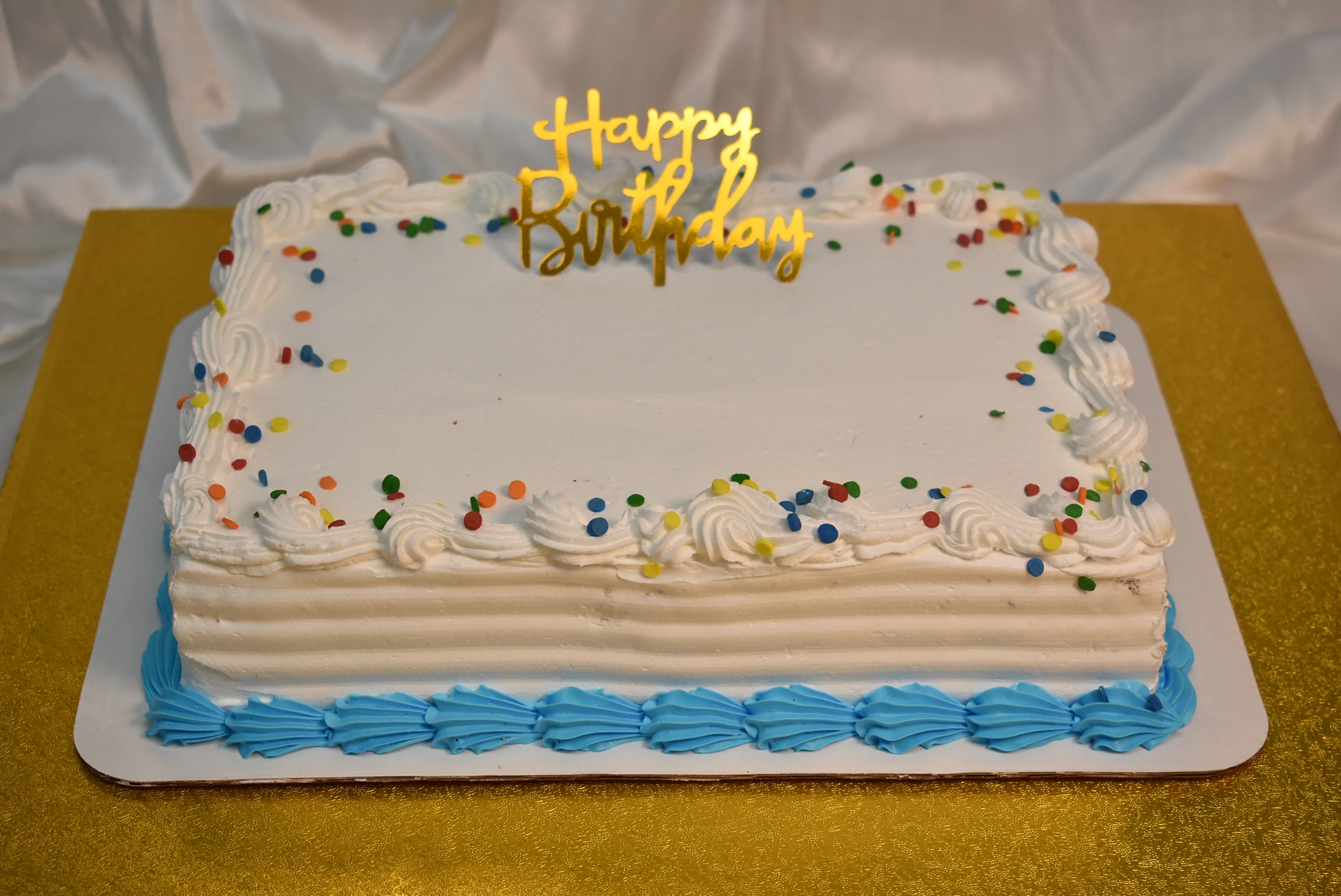 Blue Quarter Sheet Tres Leches